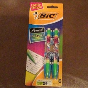 Bic Limited Edition Xtra-Craze 6 Pack Mechanical Pencils Intense Designs